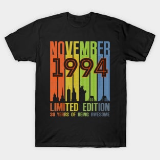 November 1994 30 Years Of Being Awesome Limited Edition T-Shirt